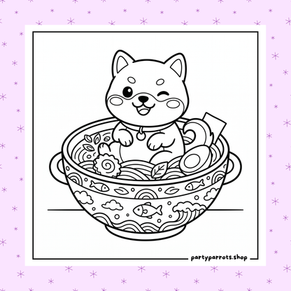 Kawaii Shiba Inu: Cozy & Cute Shiba Dogs & Puppies Coloring Book