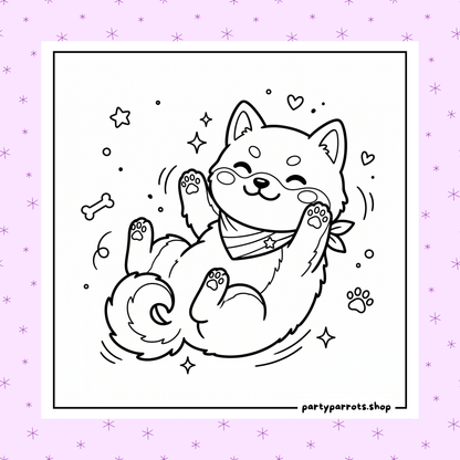 Kawaii Shiba Inu: Cozy & Cute Shiba Dogs & Puppies Coloring Book