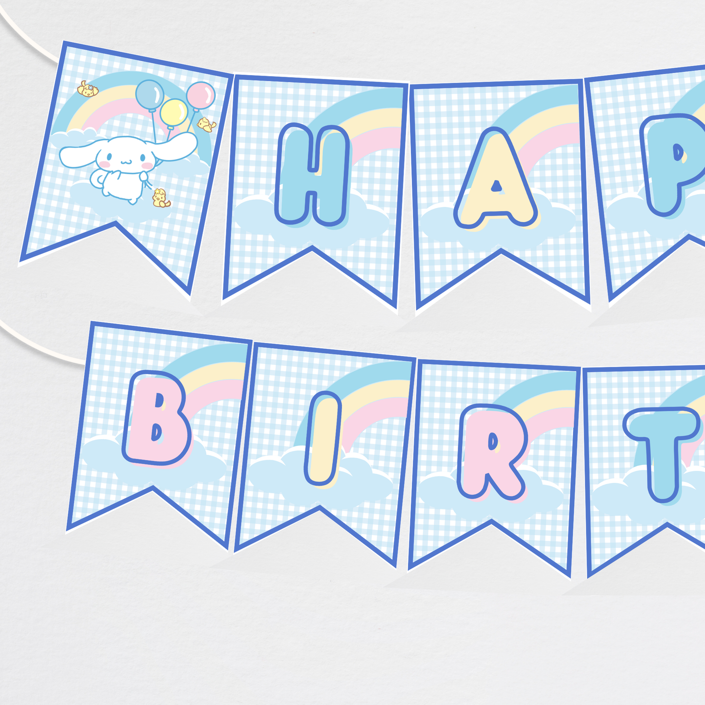 Cinnamoroll Birthday Bunting Banner | Instant Download | Printable