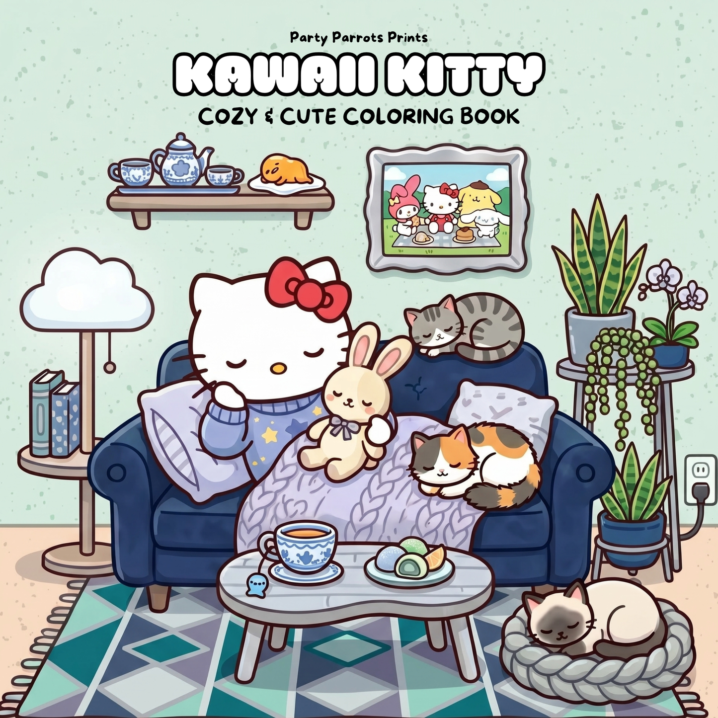 Kawaii Kitty: Cozy & Cute Cats & Kittens Coloring Book