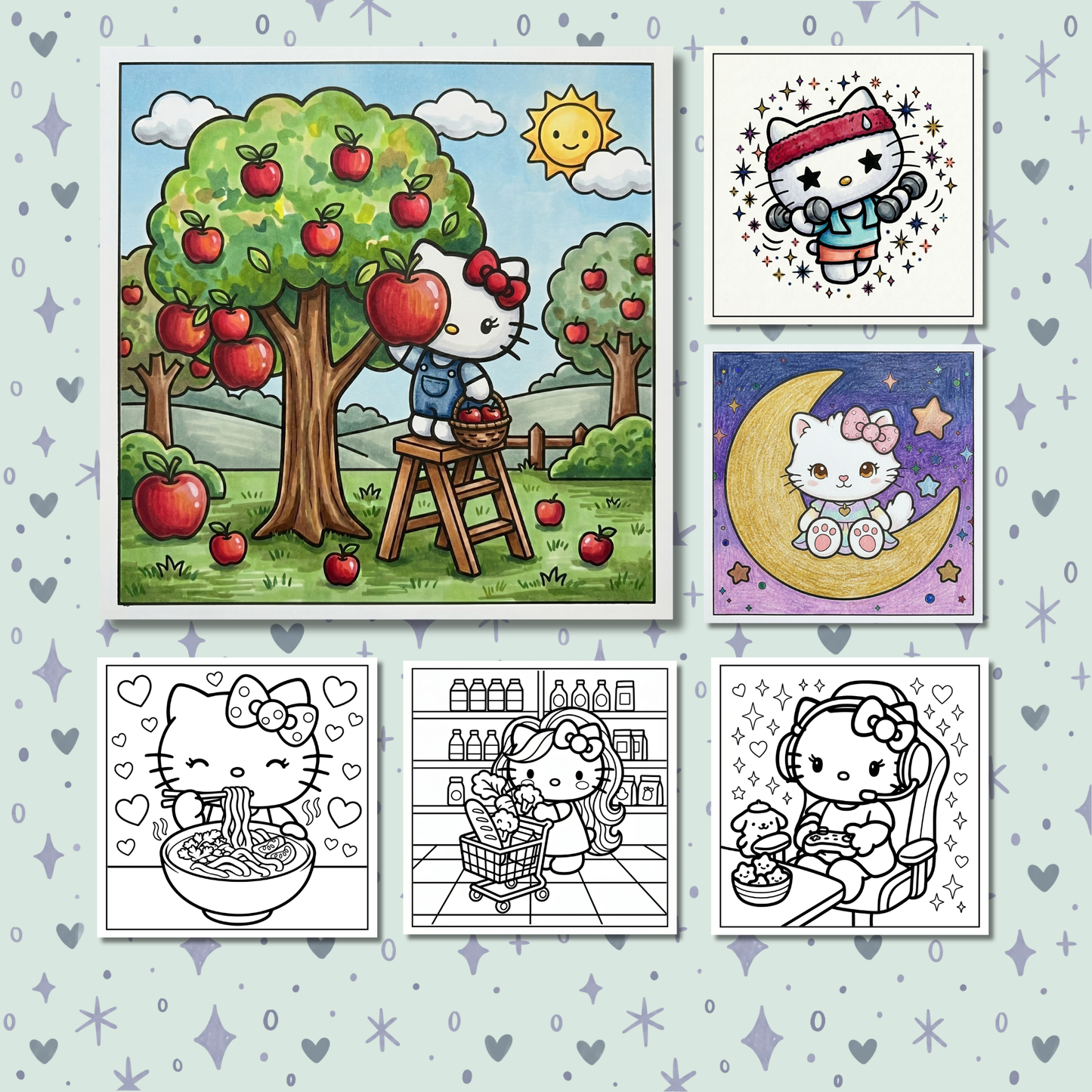 Kawaii Kitty: Cozy & Cute Cats & Kittens Coloring Book