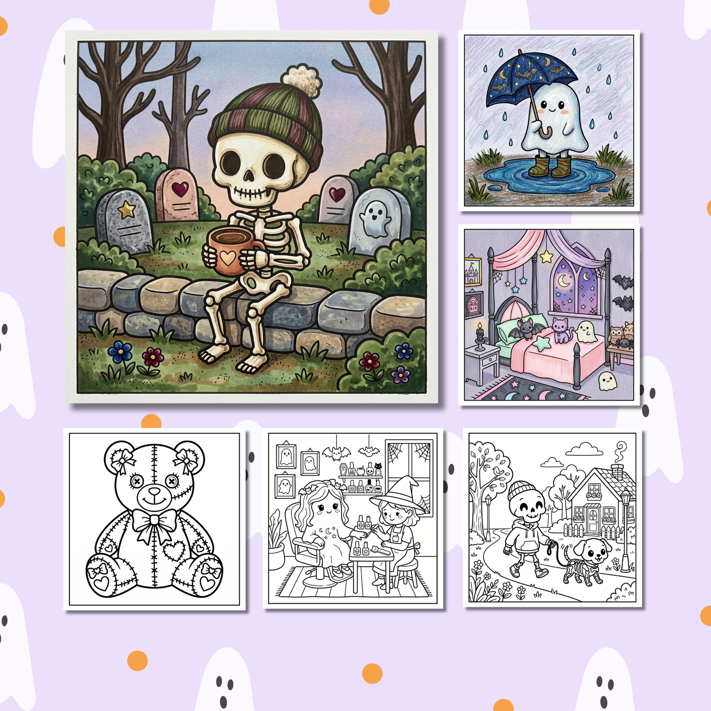 Kawaii Spooky: Cute Goth & Creepy Cute Horror Coloring Book